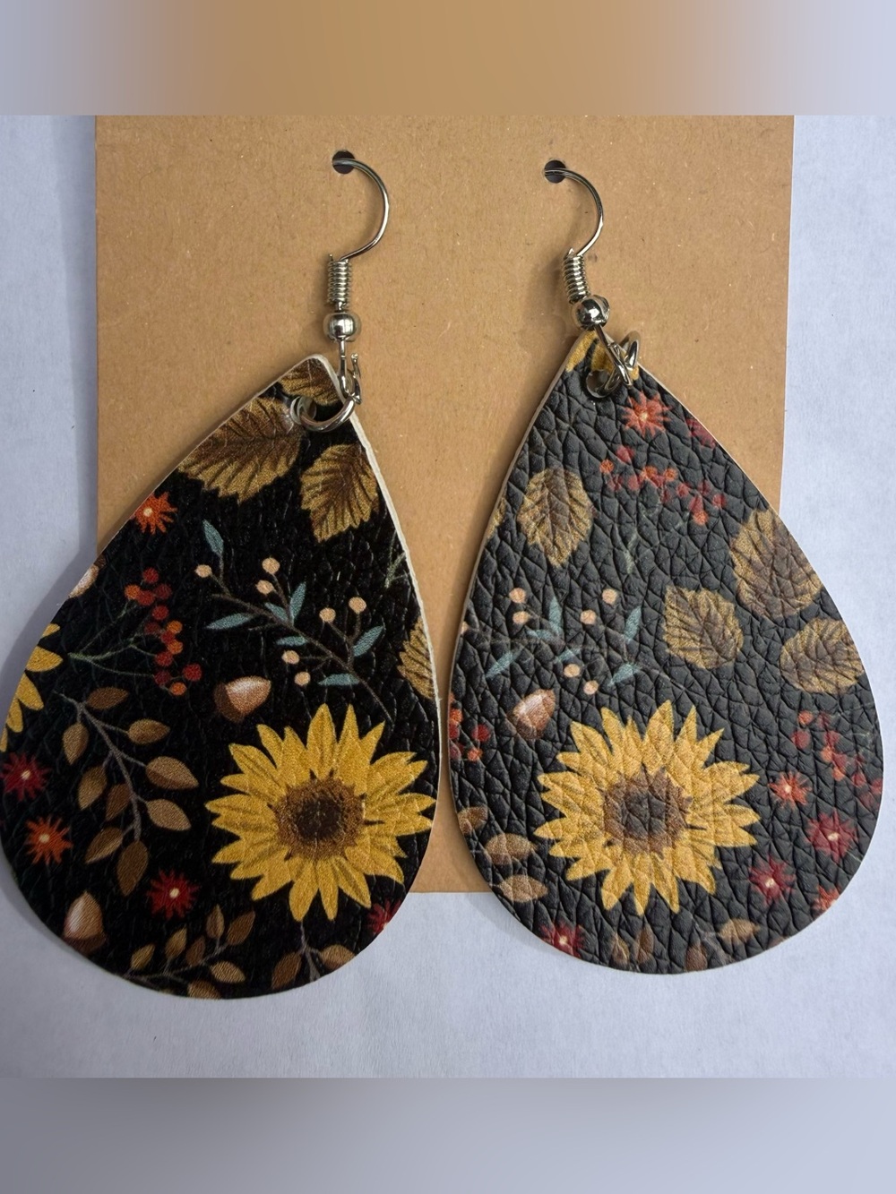 Faux Leather Earrings
